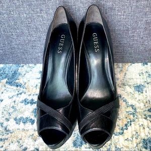 Guess Peep Toe Platform Pumps